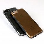 Wholesale iPhone 8 Plus / 7 Plus Clear Armor Shell Hybrid Case (Gold)